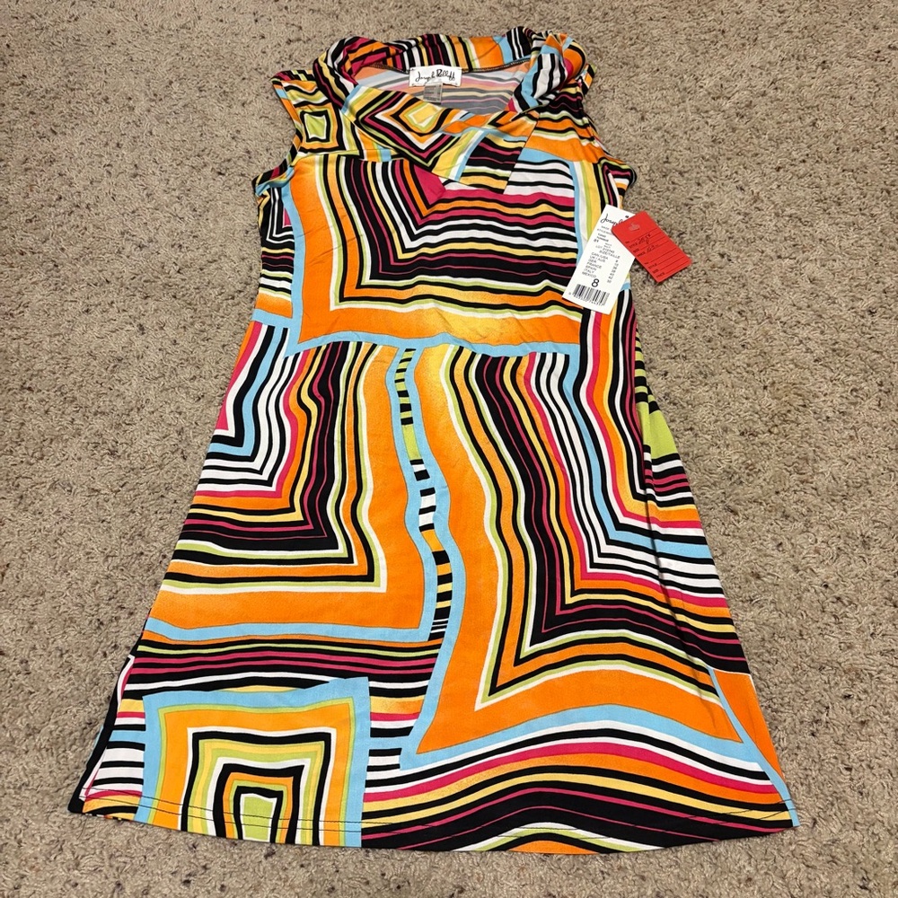 Joseph Ribkoff Multicolor Abstract Tunic Dress